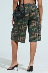 DOWN AND DIRTY CAMO BERMUDA SHORT