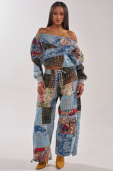 CALL EM CRAZY PATCHWORK JOGGER