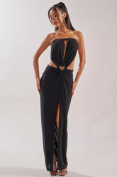 DONT BREAK MY HEART STRAPLESS MAXI DRESS