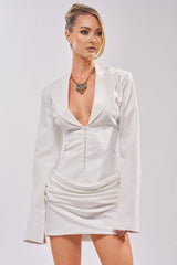 BUSINESS IN THE FRONT CORSET BLAZER MINI DRESS