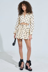 ALL ABOUT ME POLKA DOT POPLIN MINI SKIRT