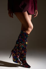 AZALEA WANG JIMENA MULTI SEQUIN EMBELLISHED BOOT