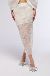 COVER ME IN FLOWERS LACE MAXI SKIRT