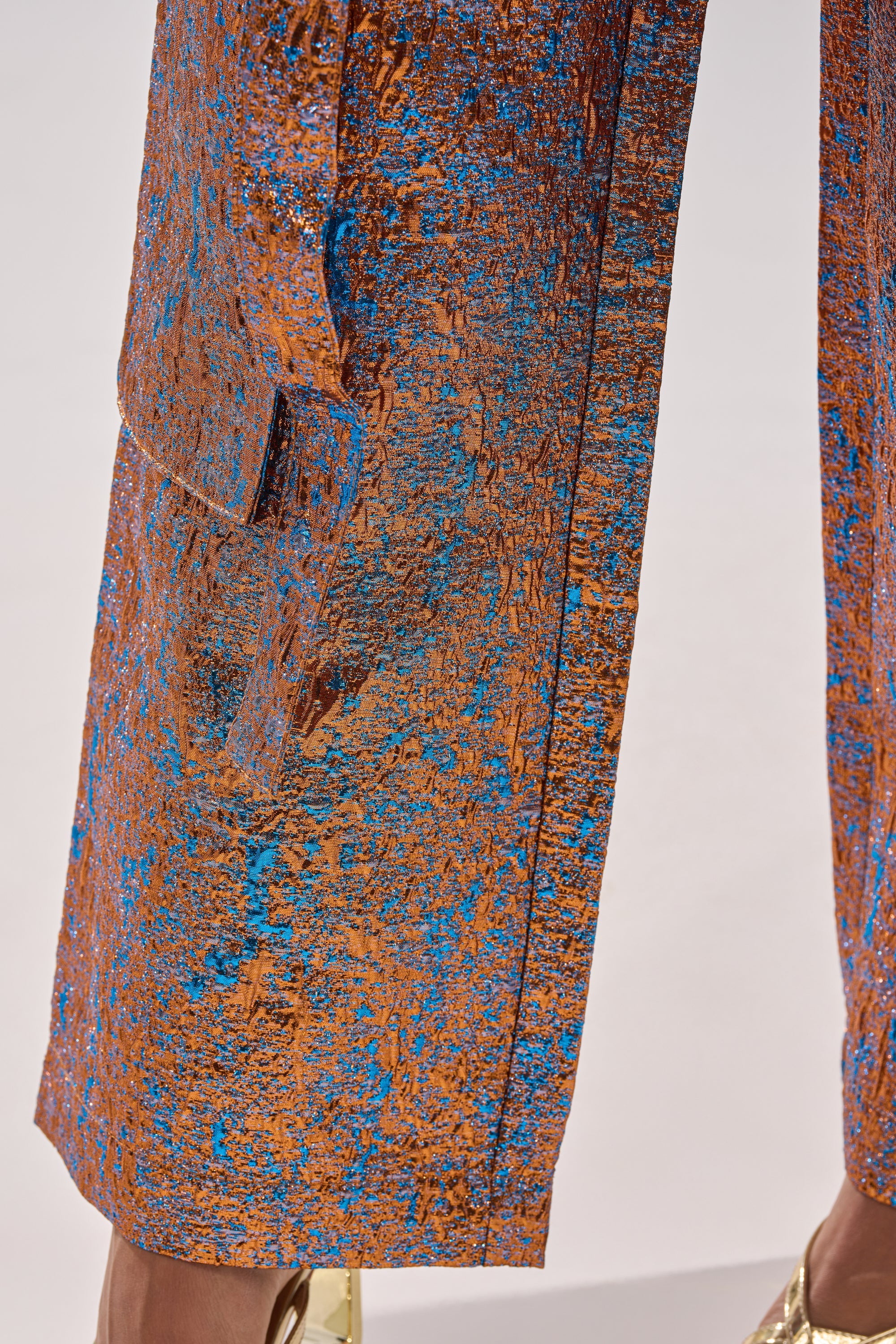 CHECK IT OUT BROCADE BRONZE TROUSER