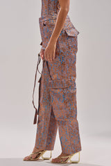 CHECK IT OUT BROCADE BRONZE TROUSER