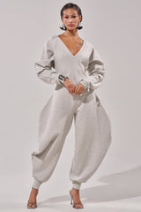 COMFY COZY SWEATSHIRT JUMPSUIT
