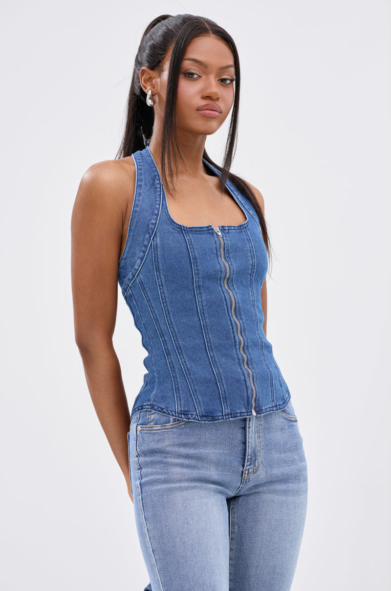 CALM AND COLLECTED CORSET TOP