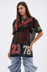 ALL DEM NUMBERS MESH TSHIRT
