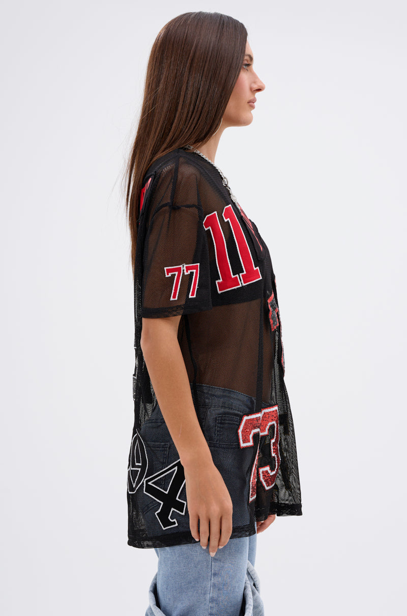 ALL DEM NUMBERS MESH TSHIRT