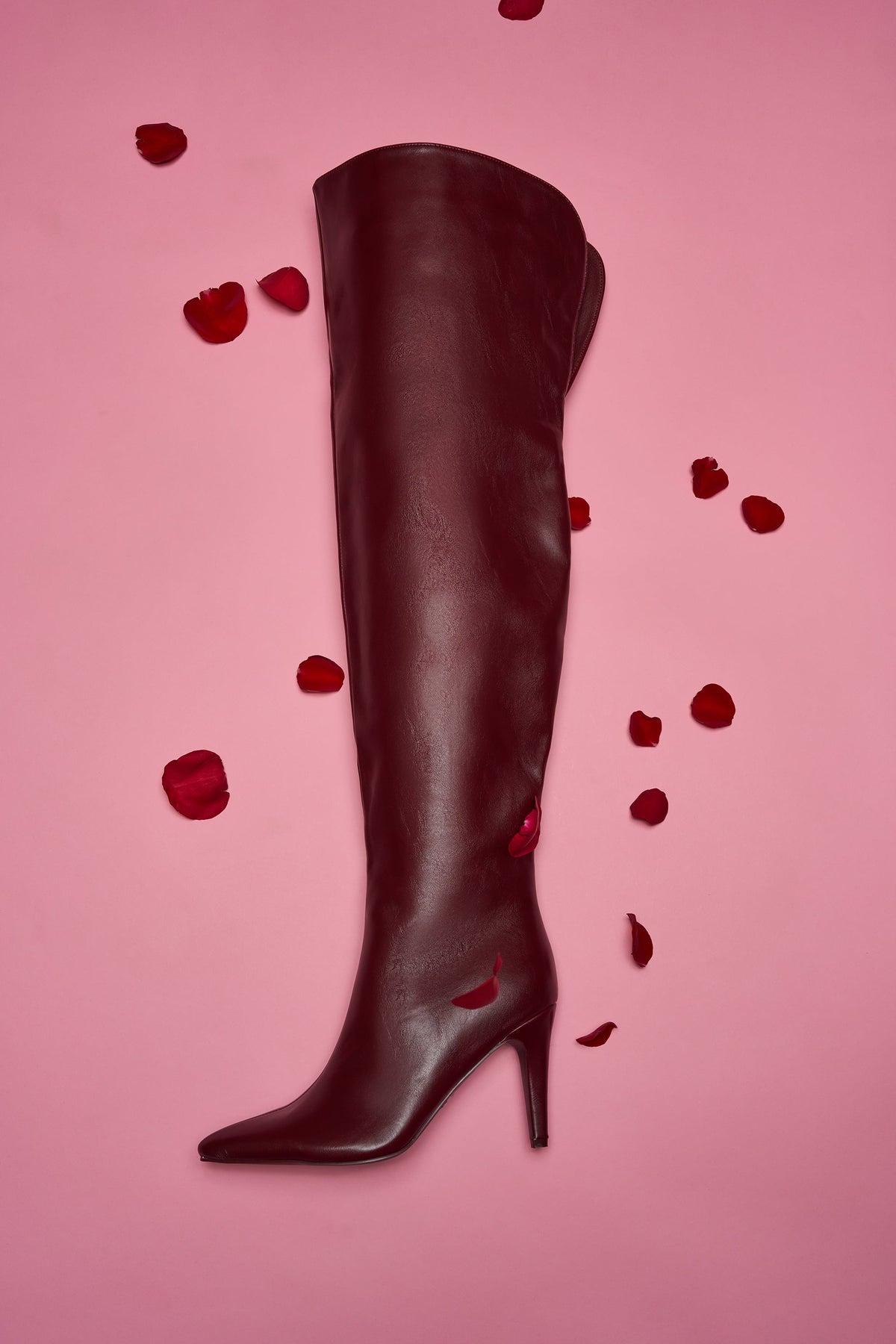 AZALEA WANG BEAUCOUP BURGUNDY OVER THE KNEE BOOT