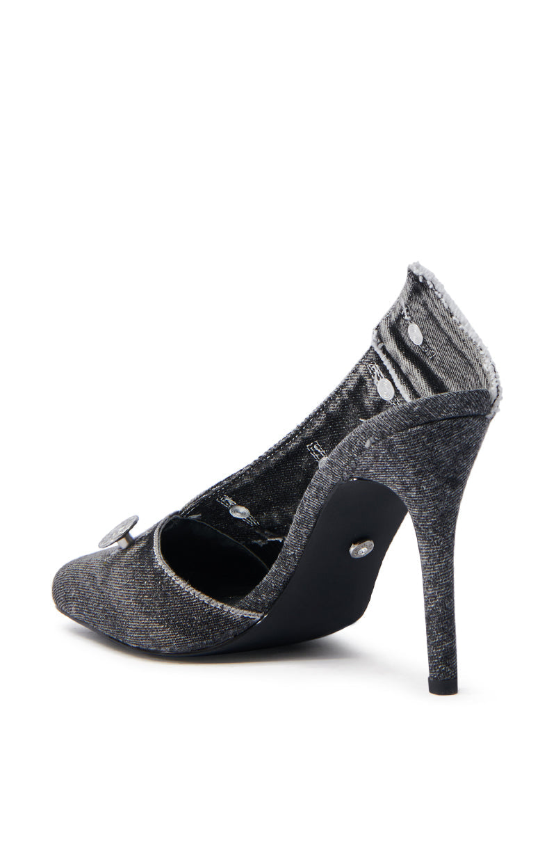 AZALEA WANG EBRIMA DENIM STILETTO PUMP