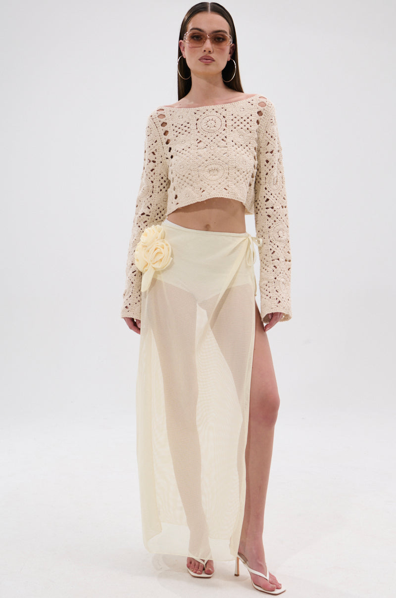 CROCHET BEAUTY COVER UP SKIRT