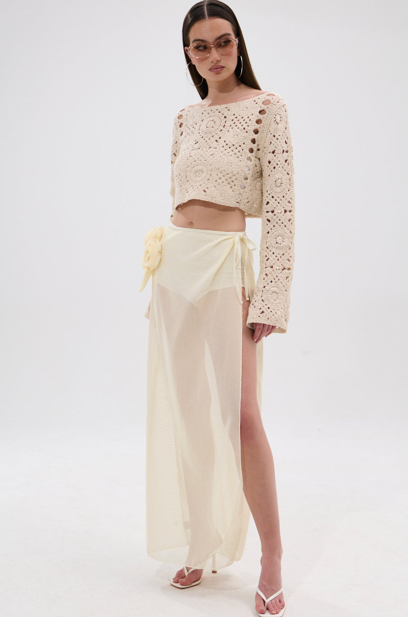 CROCHET BEAUTY COVER UP SKIRT