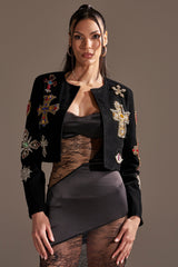 COUNT YOUR BLESSINGS EMBELLISHED BLAZER