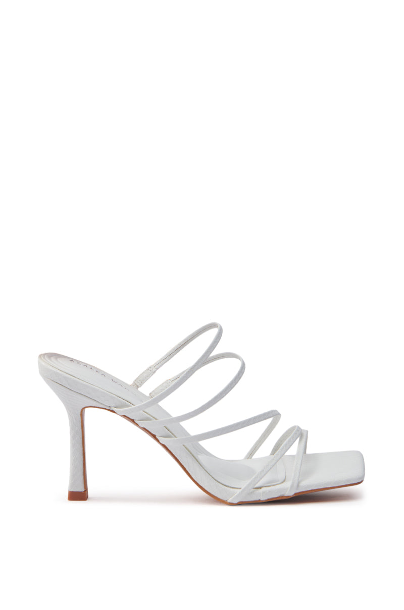 AZALEA WANG HUGHIE WHITE SNAKE SANDAL