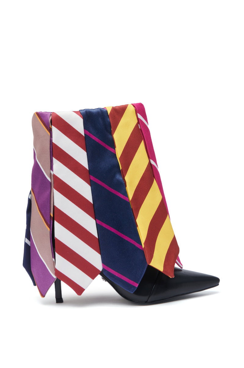 AZALEA WANG JAUNE BLACK TIE BOOTIE