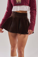 CALL ME VELVET MINI SKIRT