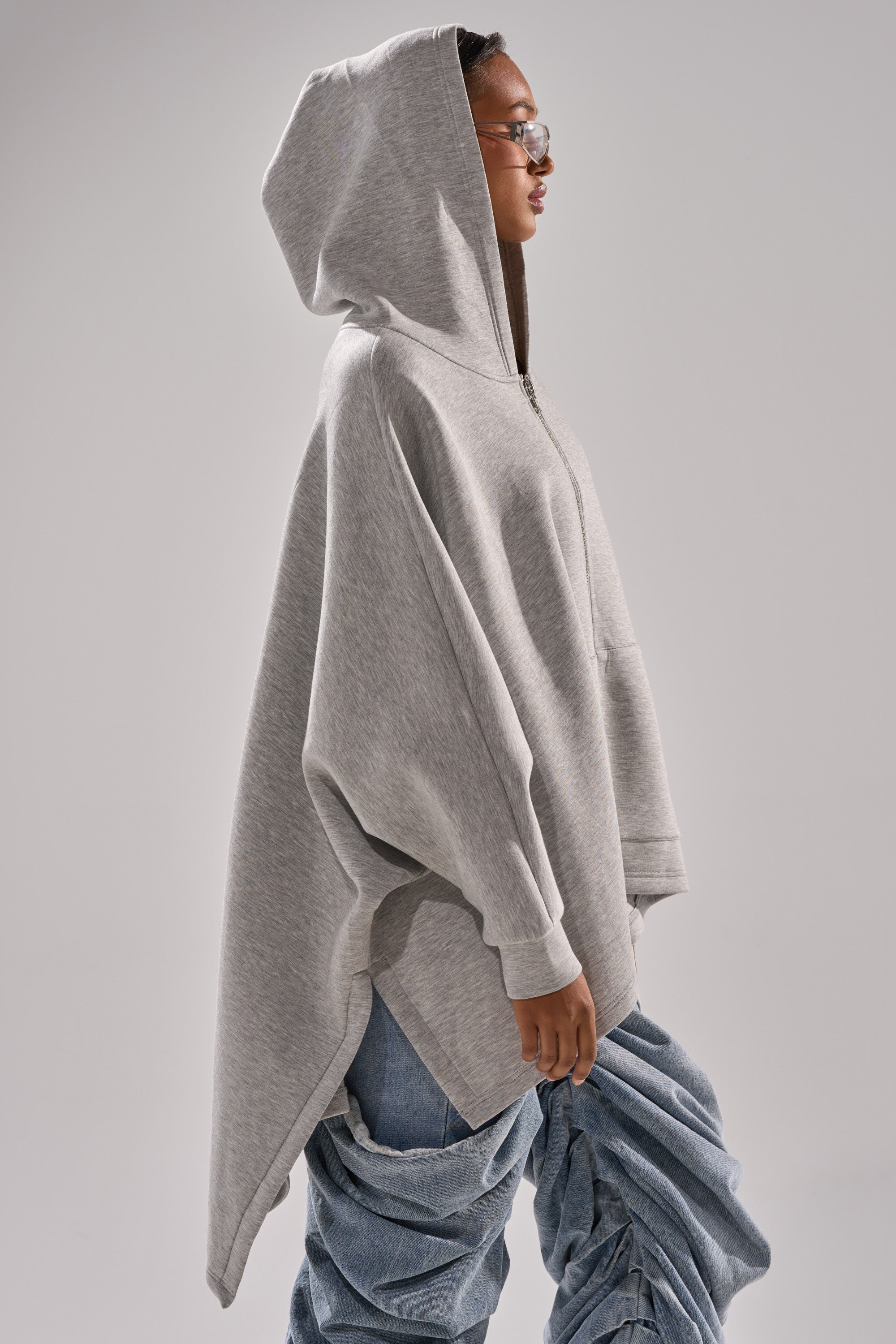 CREW LOVER OVERSIZED ZIP UP SWEATSHIRT