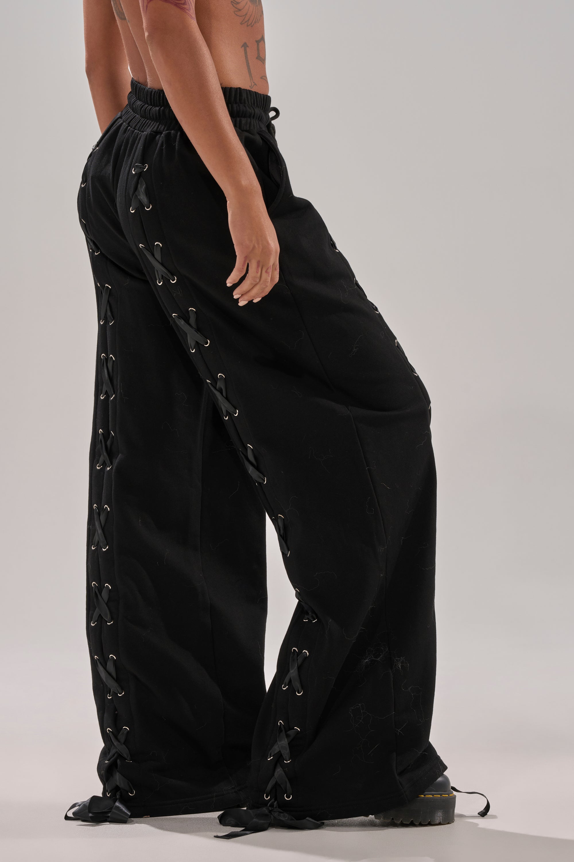 ALL LACED UP STRAIGHT-LEG SWEATPANTS