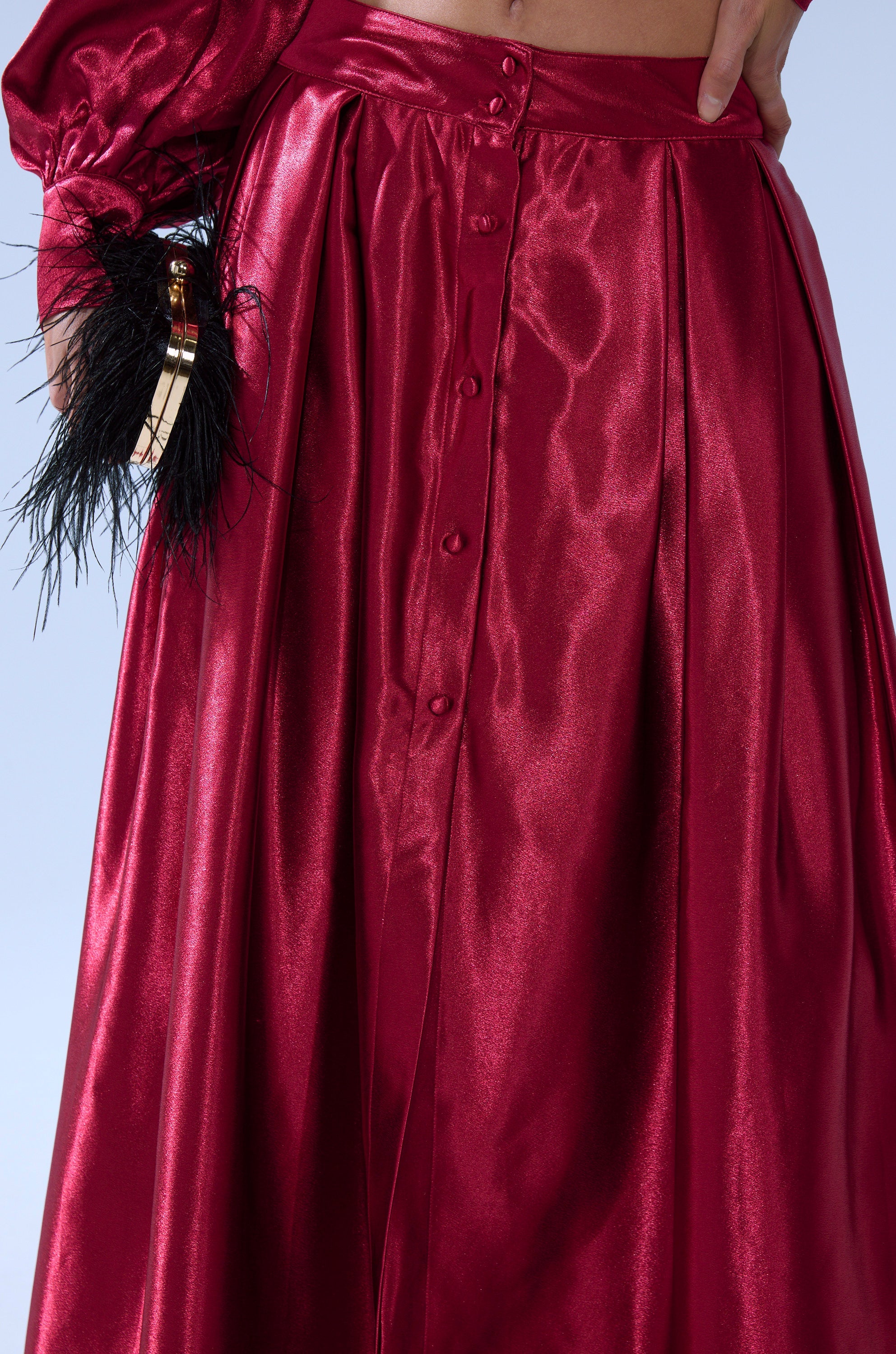 CANDICE SATIN MAXI SKIRT