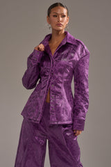CRAZY TOUCH VELVET BUTTON DOWN