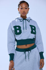 COLLEGIATE FRENCH TERRY HOODED SWEATSHIRT