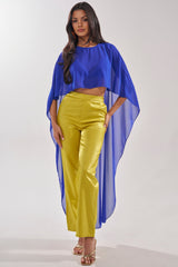 COOL GIRL CHIFFON BLOUSE IN ROYAL BLUE