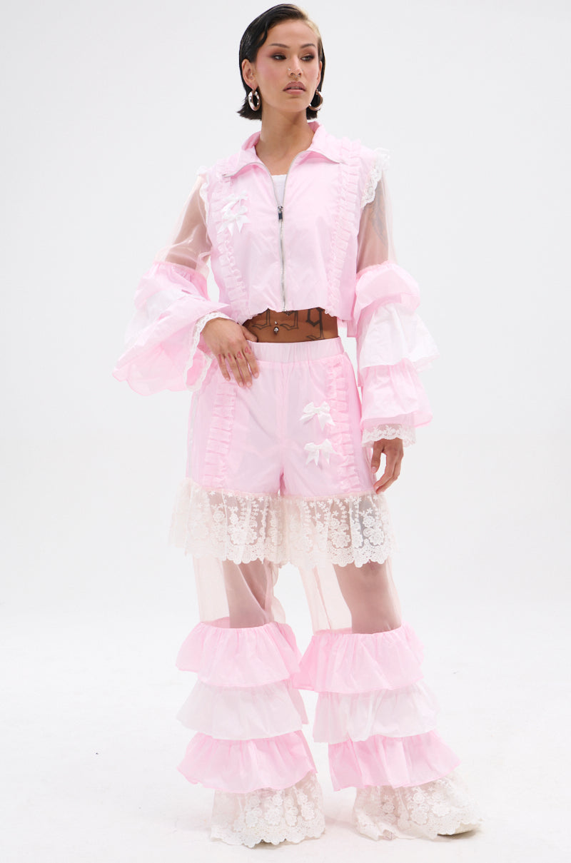 CANDY LACE TRIM PANTS