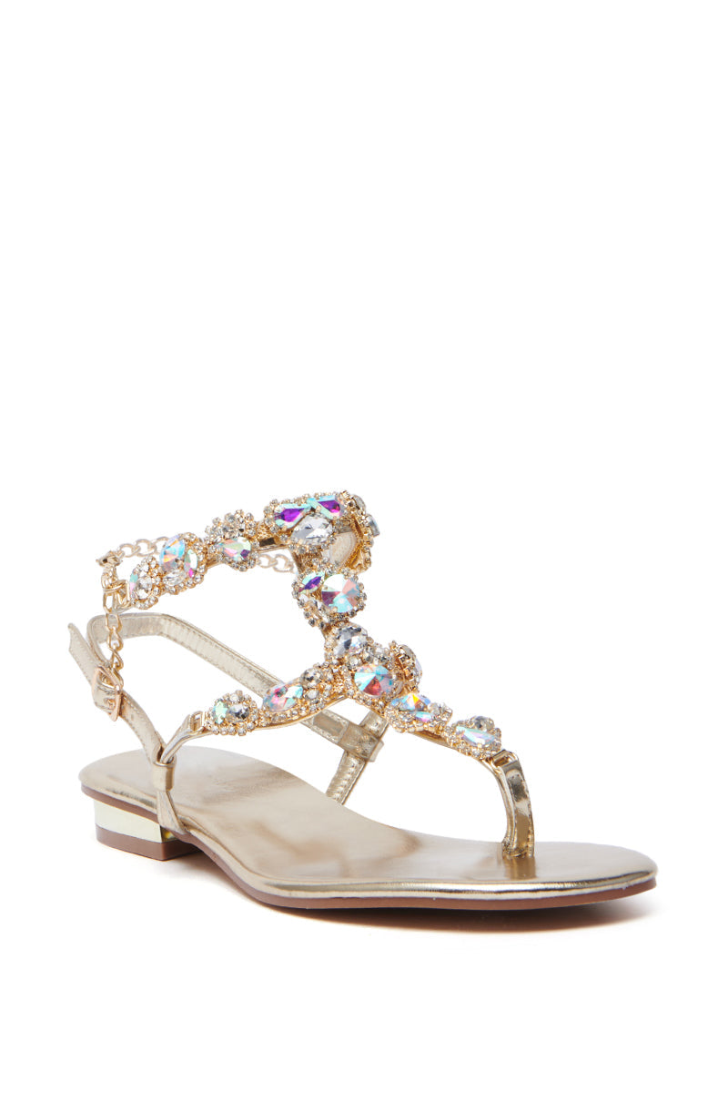 AZALEA WANG MANAIA GOLD EMBELLISHED SANDAL