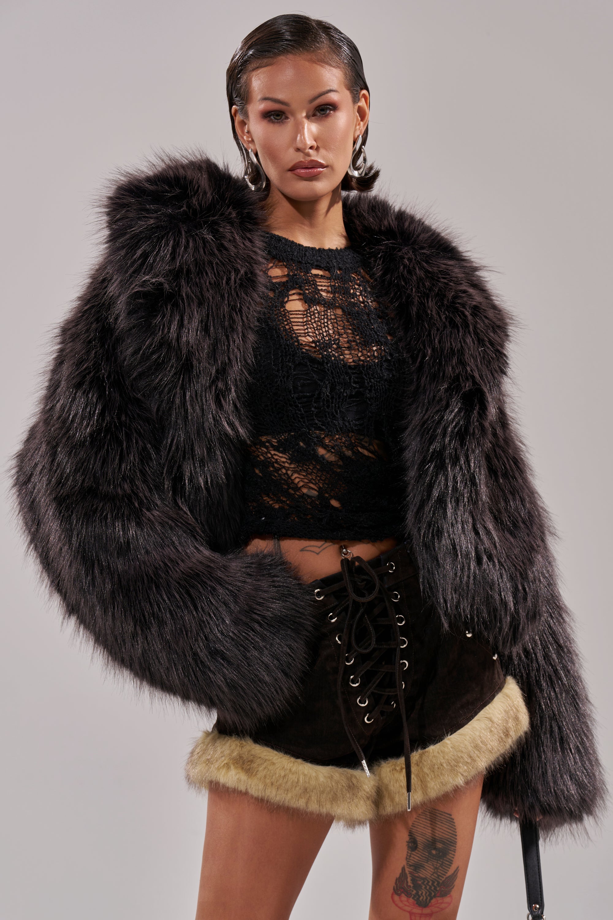 DUSK TIL DAWN FAUX FUR COAT