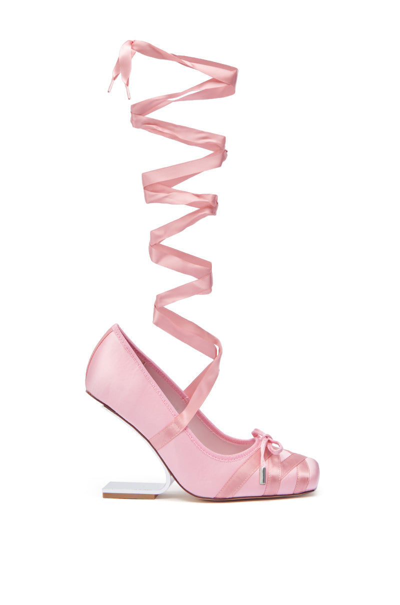 AZALEA WANG PAVARTI PINK BALLET PUMP