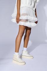 AZALEA WANG SAISHA PEARL WHITE SNEAKER