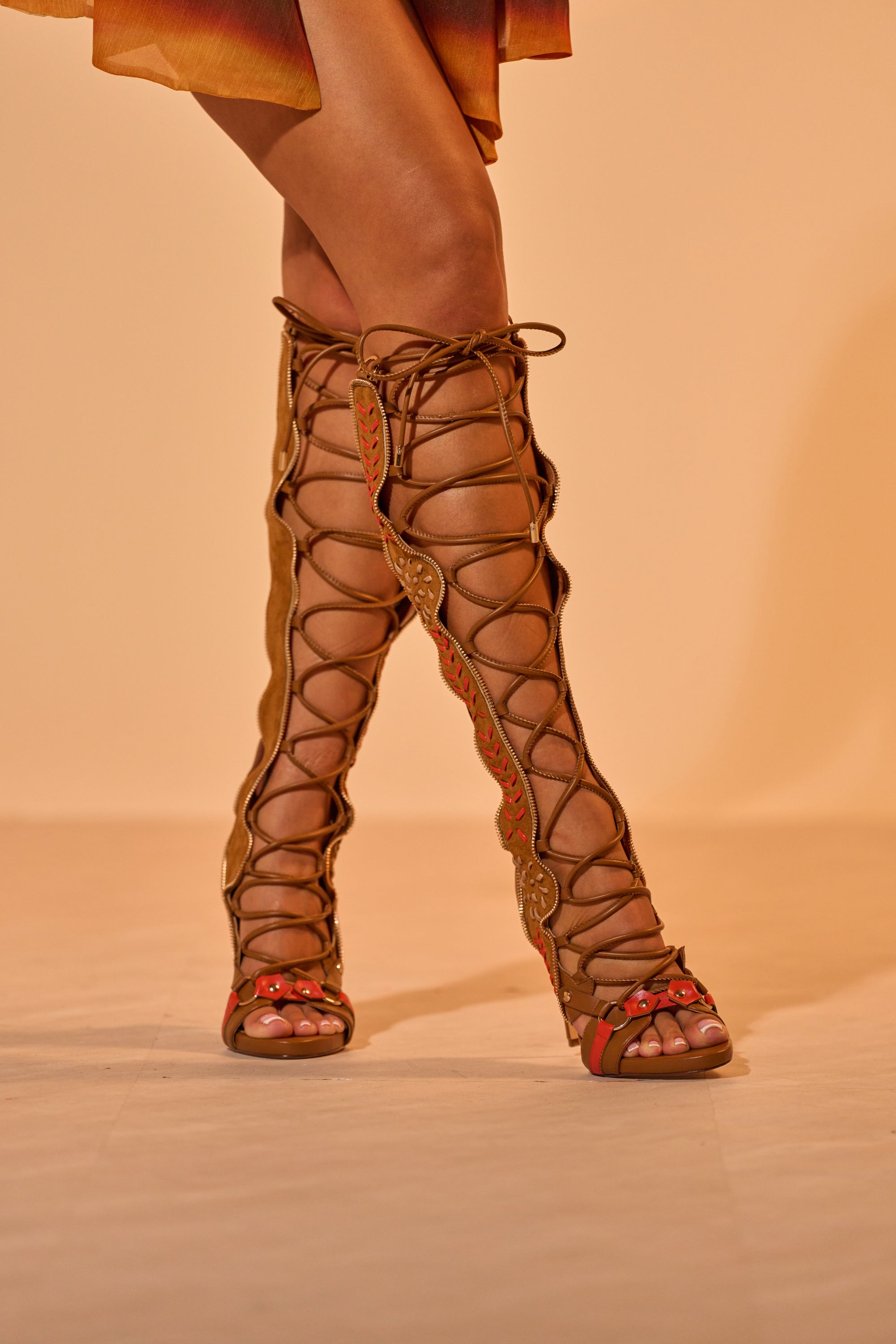 AZALEA WANG SHAI TAN GLADIATOR STILETTO SANDAL