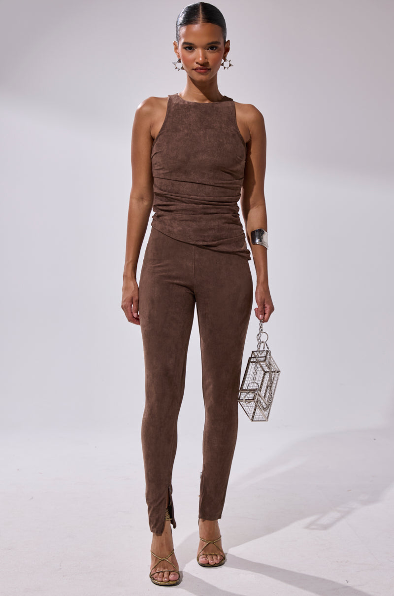 CHOCOLATE HEAVEN SUEDE LEGGING