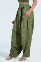 CROIX DROP CROTCH PLISSE PANT