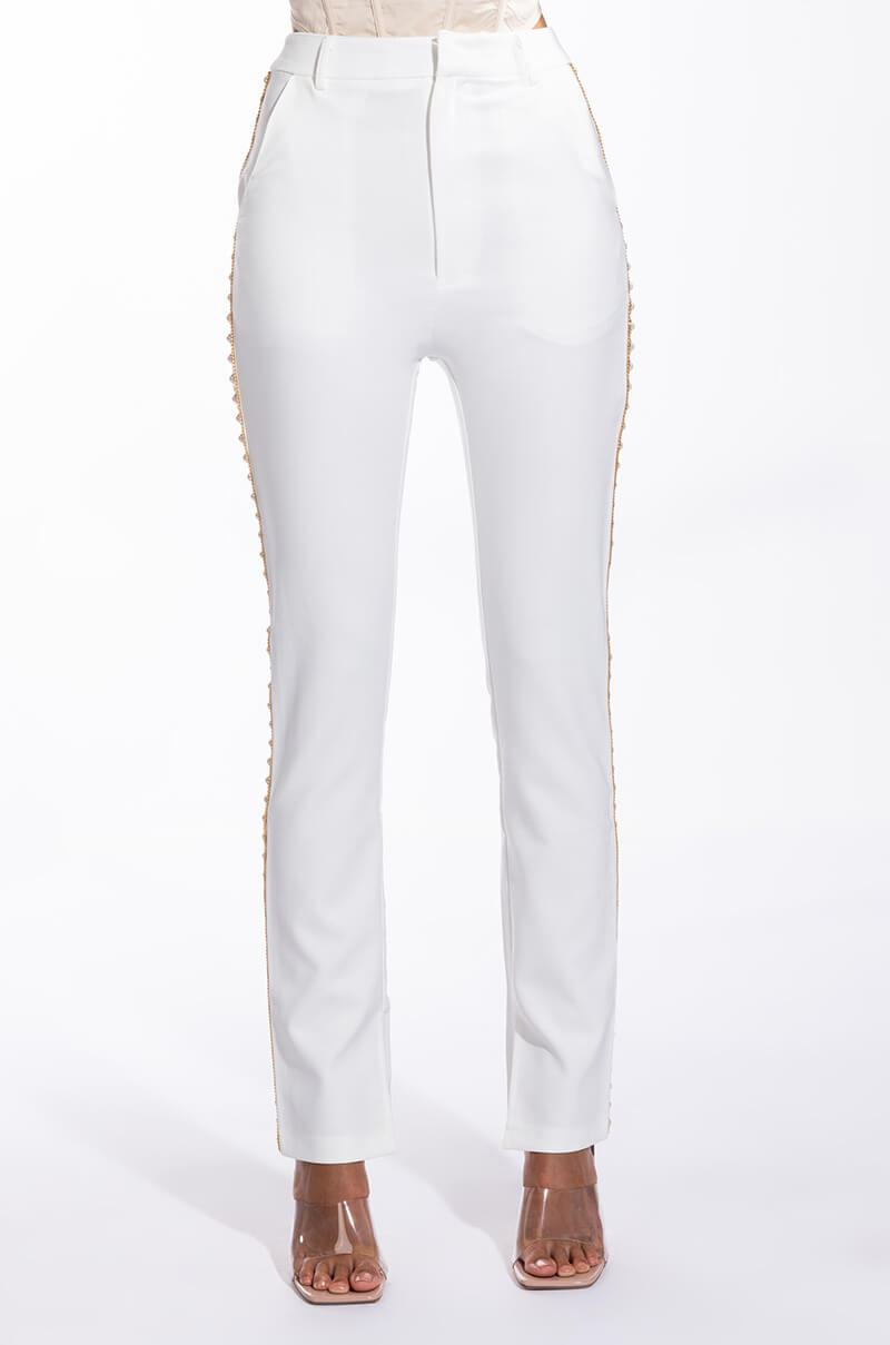ALL ABOUT PEARLS HIGH RISE TROUSER