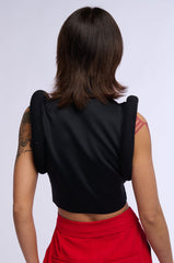 ALL ABOUT THE DETAILS TOP IN BLACK