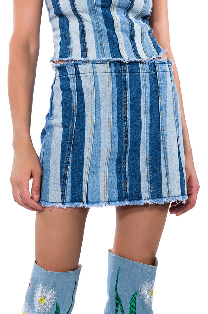 ALL THINGS DENIM MINI SKIRT
