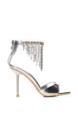 AZALEA WANG ARISTA SILVER STILETTO SANDAL