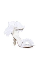 AZALEA WANG MAEMAE WHITE NOVELTY HEEL SANDAL