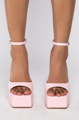 AZALEA WANG CATCH FLIGHTS NOT FEELINGS STILETTO SANDAL IN PINK