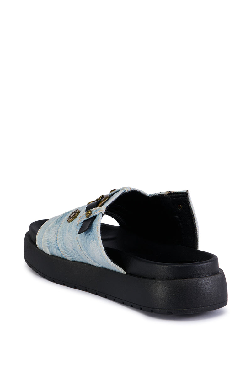 AZALEA WANG CLEMENCY DENIM SANDAL