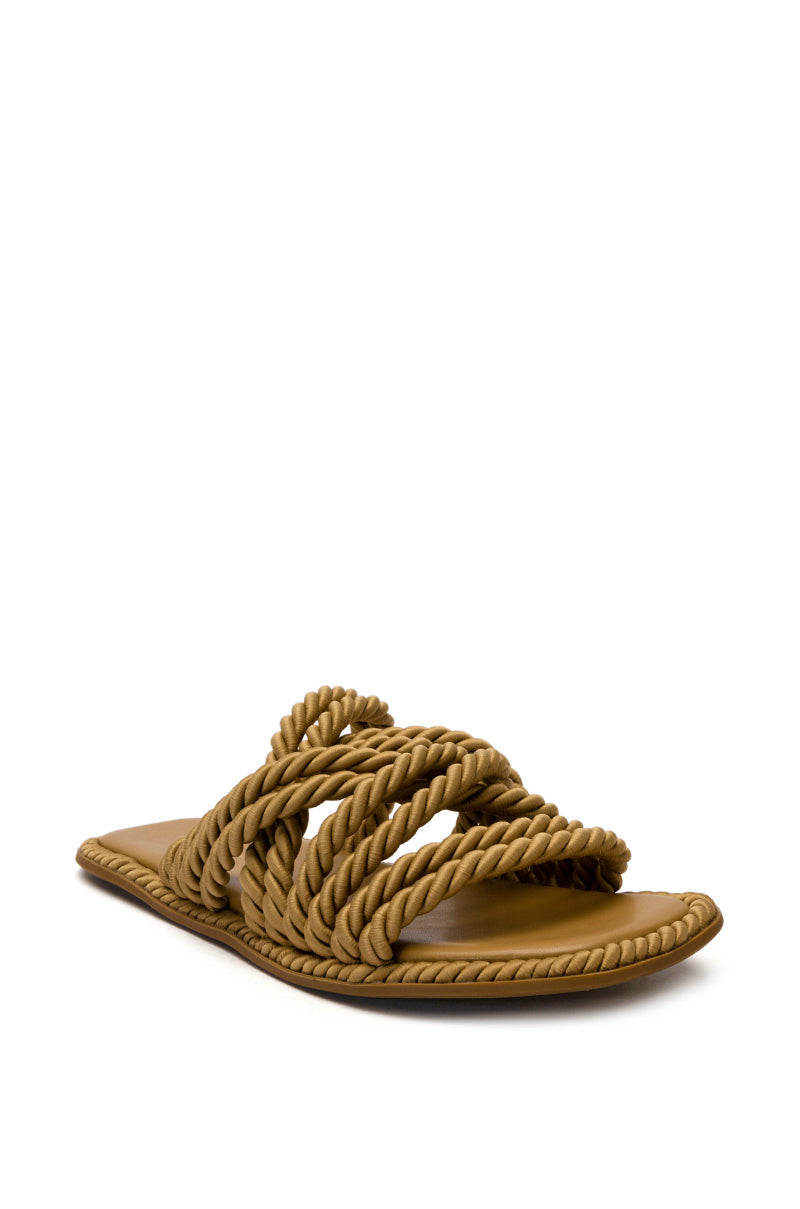 AZALEA WANG DELORES ROPE UPPER SANDAL IN NUDE