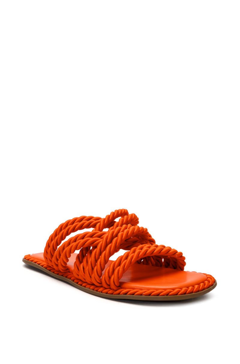 AZALEA WANG DELORES ROPE UPPER SANDAL IN ORANGE