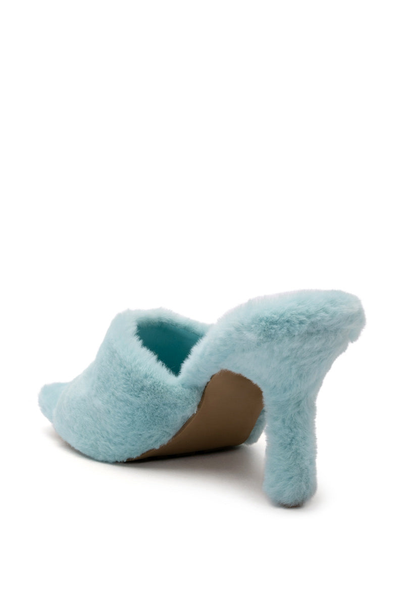 AZALEA WANG DICKINSON FUR MULE IN BLUE