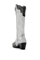 AZALEA WANG KNOX WESTERN BOOT IN WHITEBLACK