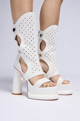 AZALEA WANG KWAME WHITE GLADIATOR SANDAL