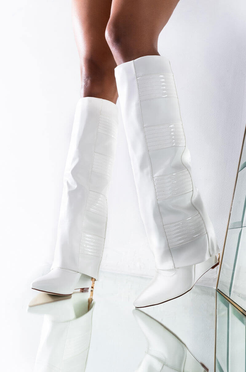 AZALEA WANG LIKE RAIN IN THE SUN WEDGE BOOT IN WHITE