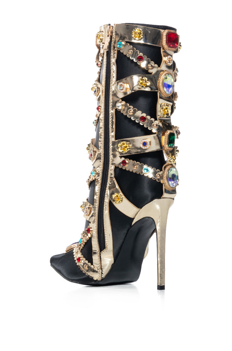 AZALEA WANG MARTINEZ EMBELLISHED BOOTIE IN BLACK