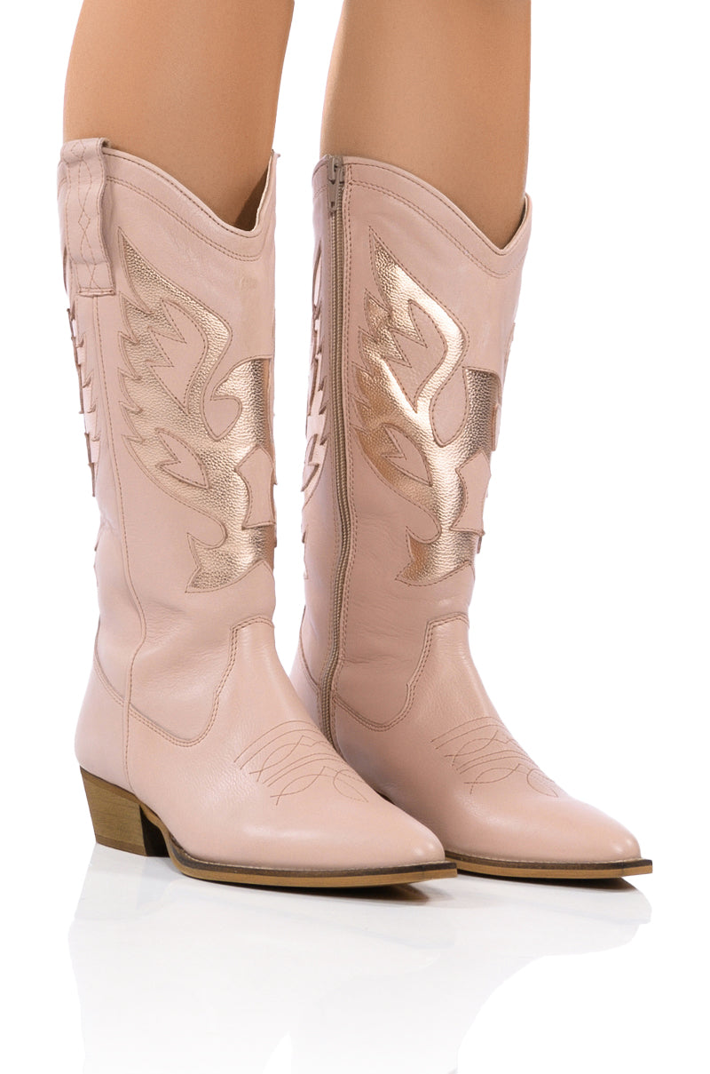 AZALEA WANG MOCO NUDE WESTERN BOOT